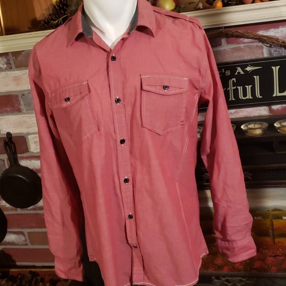 DRILL NYC MENS BUTTON DOWN SHIRT M - Picture 6 of 7